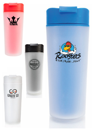 Frosted Plastic Travel Mugs