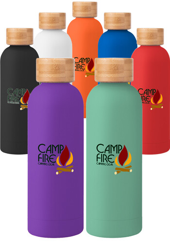 Promotional 17 oz Blair Stainless Steel Bottle with Bamboo Lid