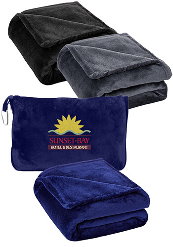 Personalized 2-in-1 Airplane Blanket with Soft Bag Pillowcase