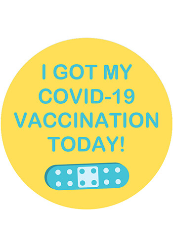 Wholesale 2 in. I Got My COVID-19 Vaccination Day Sticker