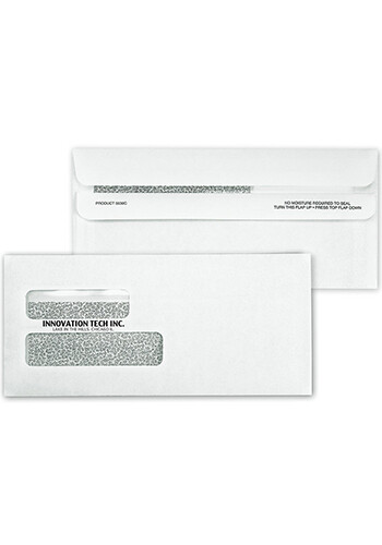 Bulk 2 Window Confidential Envelope with 2 Flaps