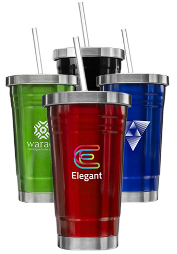 20 oz. Asgard Stainless Steel Tumblers with Straw | TM344