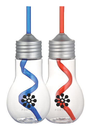 Light Bulb Tumblers with Straw
