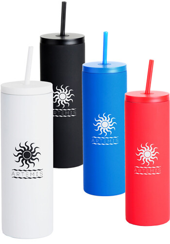Personalized 20 oz Slim Tumbler with Spill Reduction Straw
