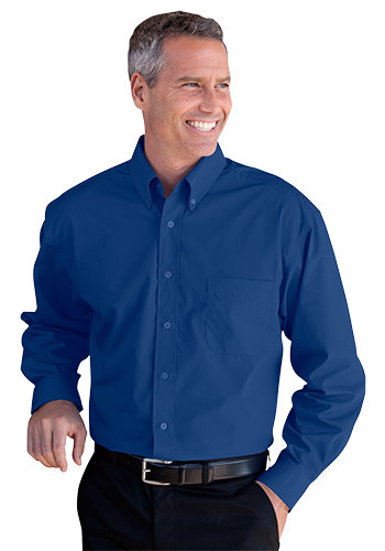 Men's Blended Poplin Shirts - DiscountMugs