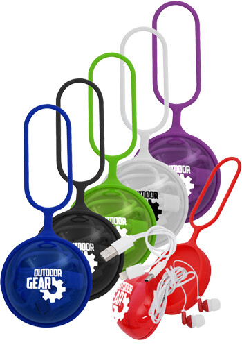 Promotional 3-in-1 Charging Cable and Earbuds Ball