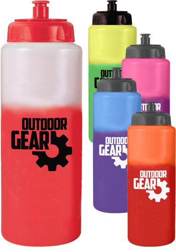 Custom 32 oz. Mood Sports Bottles with Push n Pull Cap