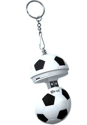 Wholesale 32GB Soccer Shaped USB Flash Drive with Keyring