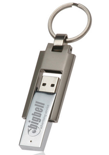 Custom 32GB Swivel Metal USB Keychains