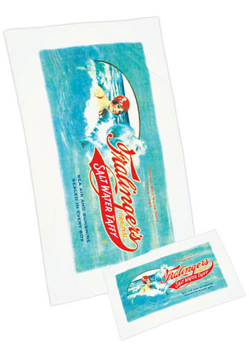Personalized Terry Velour Hemmed Beach Towels
