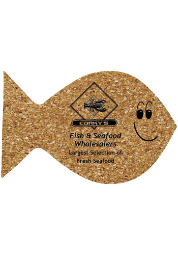 Personalized 6 inch King Size Cork Fish Coasters