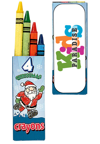 Customized 4-Pack Christmas Crayons