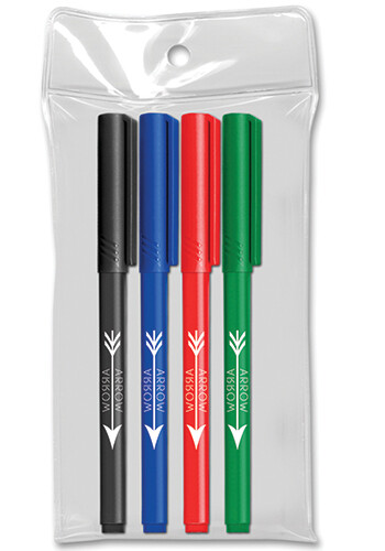 Personalized 4-Piece Fine Point Fiber Point Pens