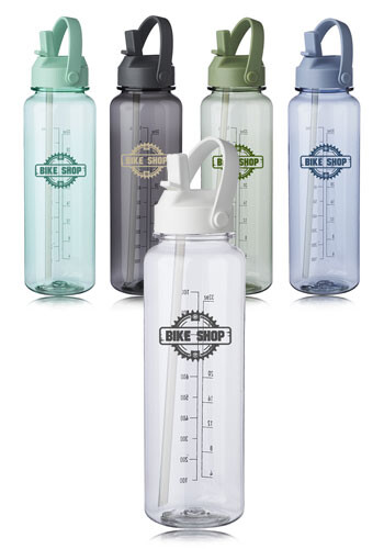 Custom 40 oz. Stella Plastic Water Bottle with Measurements