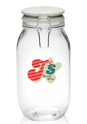 Promotional 51 oz. Clip Top Glass Storage Jars