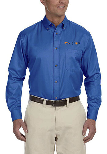 Harriton Men's Easy Blend™ Long-Sleeve Twill Shirts | M500