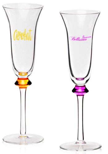 #DG23 6.25 oz. Modern Flare Customized Champagne Flutes