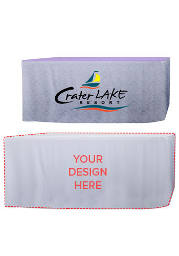 Customized 6 ft. Dye-Sublimated Fitted Table Throws