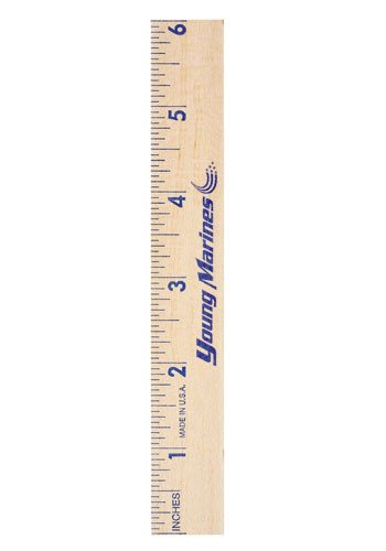 Custom 6 inch Flat Wood  Rulers