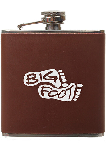 Personalized 6 oz Brown Leather Flask