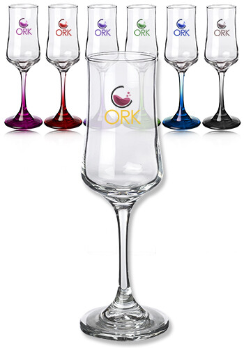 Customized 6 oz Rose Bud Champagne Glasses