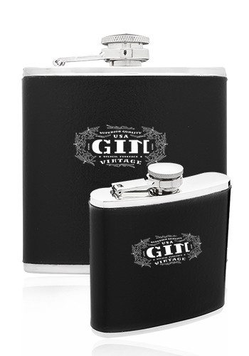 6 oz. Stainless Steel & Leather Hip Flasks | VF32