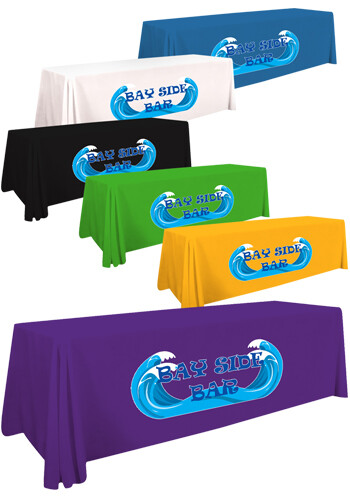 Promotional 8 Ft LazerLine 3-Sided Front Only Printed Throw