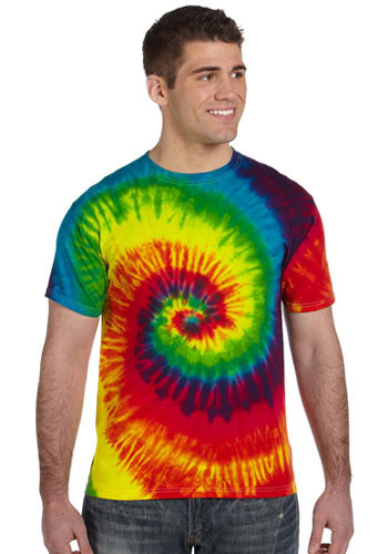 Personalized Adult 5.4 oz Cotton Tie Dye T-Shirts | CD100 - DiscountMugs