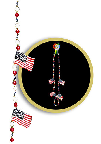 Customized USA Flag Beads Necklaces