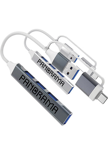 Promotional Aluminum USB Hub 3.0 with 4 Ports