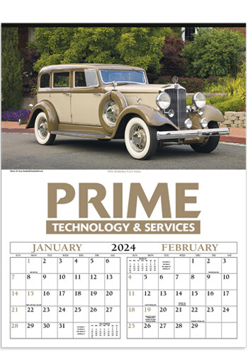 Personalized Antique Cars Wall Calendars