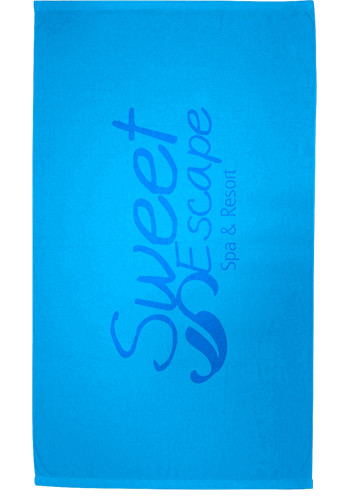 Wholesale Aqua Presidential Plush Velour Beach Towels