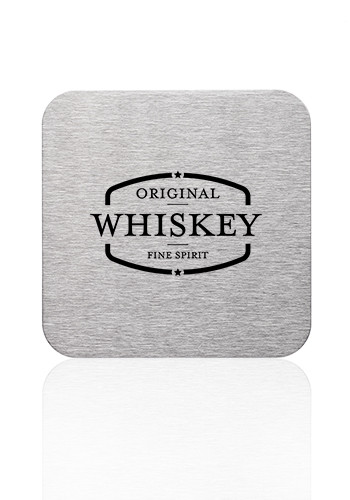 Personalized Carson Stainless Steel Square Coasters