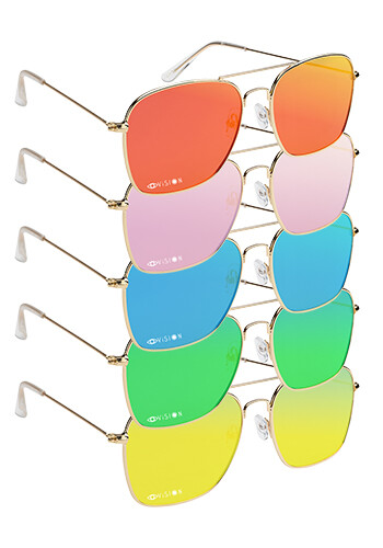 Bulk Aviator Sunglasses with UV400 Mirrored Lens