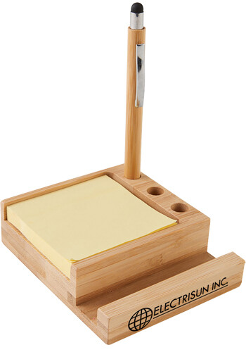 Promotional Bamboo Desk Organizer with Phone Holder