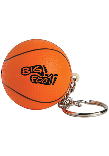 Bulk Basketball Stress Ball Keyrings