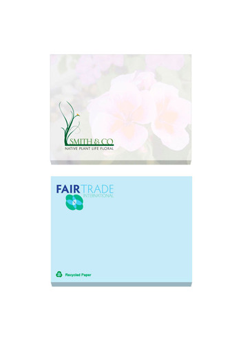 Personalized 25 Sheets Souvenir Lined Adhesive Eco Notepads