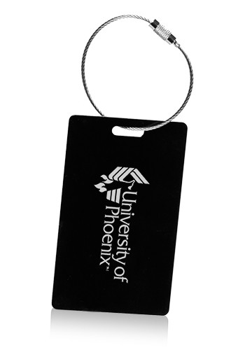 Black Aluminum Printed Luggage Tags