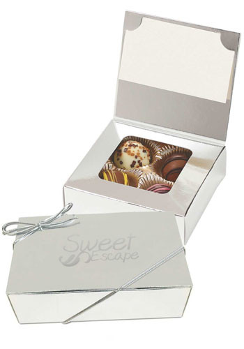 Personalized Business Card Gift Box with 4 Truffles