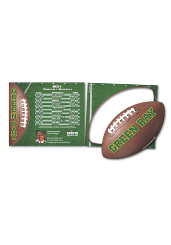 Car Sign Schedule w/ Football Punch Out 11.5in x 5.5in Magnets