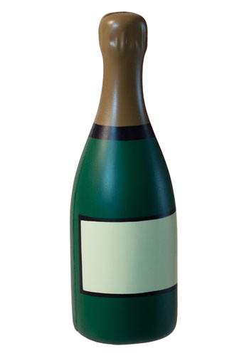 Customized Champagne Bottle Stress Balls