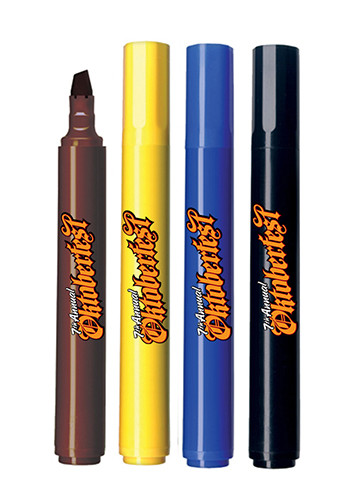 Wholesale Chisel Tip Permanent Markers in Full Color Decals