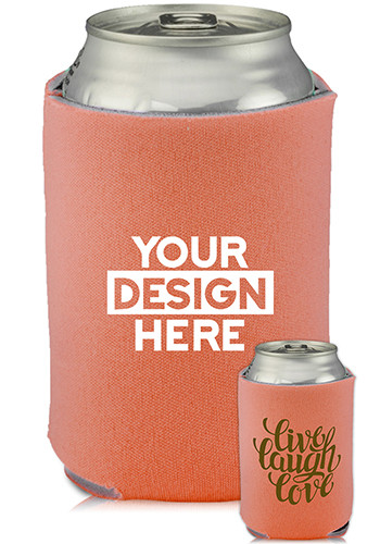 Customized Collapsible Can Cooler Live Love Laugh Print