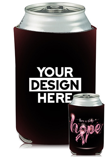 Collapsible Can Coolers Breast Cancer Hope Print| KZ458