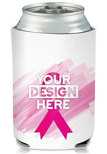 Pink ribbon Can Coolers