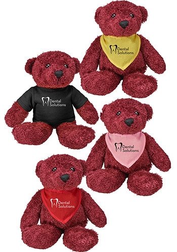 maroon color teddy bear