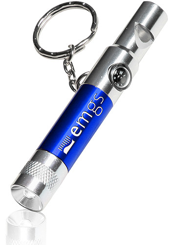 Whistle Compass Light Keychains