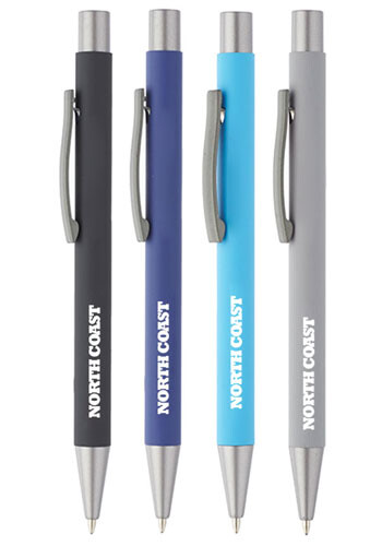 Promotional Cordova Rubber Coated Metal Pens