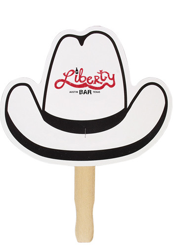 Customized Cowboy Hat Shaped Hand Fans
