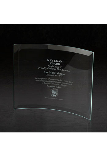 Customized Crescent Extra Large Glass Awards